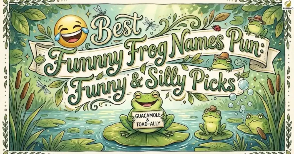 Best Funny Frog Names Pun: Funny & Silly Picks