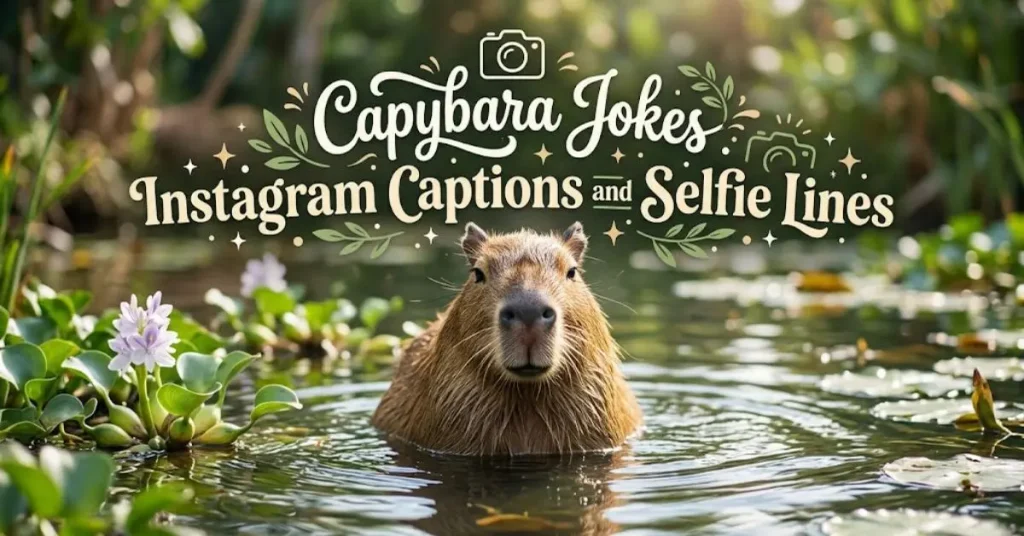 capybara-jokes-instagram-captions-and-selfie-lines Capybara Jokes Instagram Captions and Selfie Lines