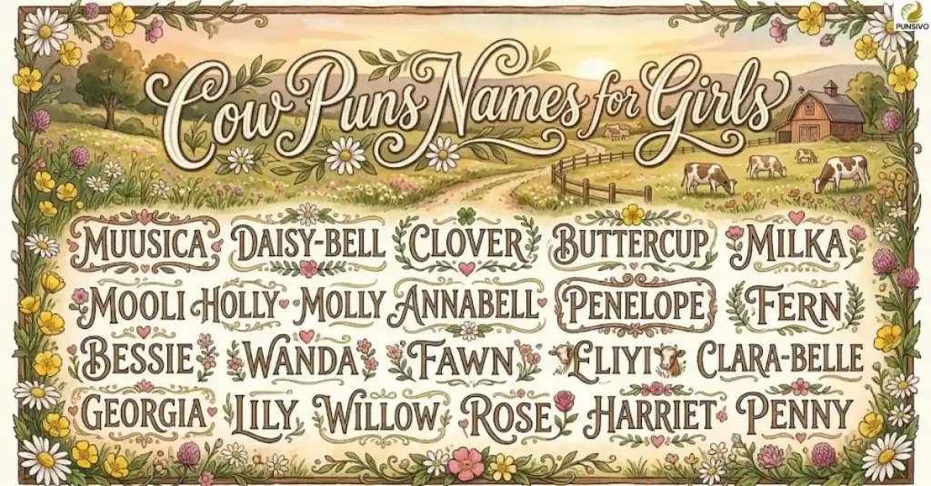 Cow Puns Names for Girls