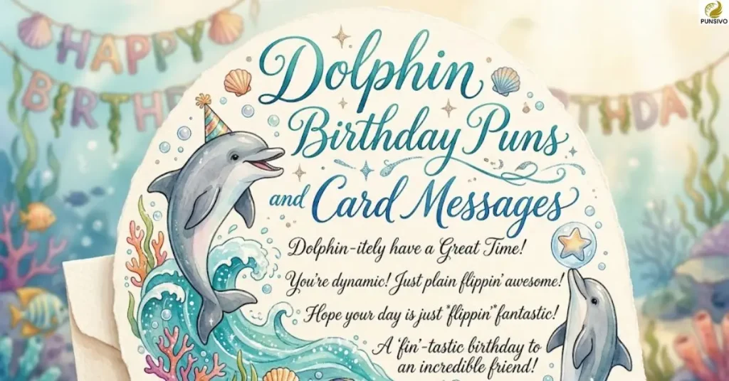 dolphin-birthday-puns-and-card-messages Dolphin Birthday Puns and Card Messages
