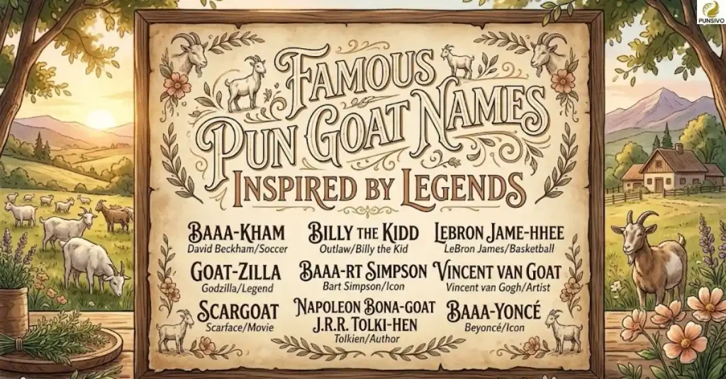Famous Pun Goat Names Inspired by Legends