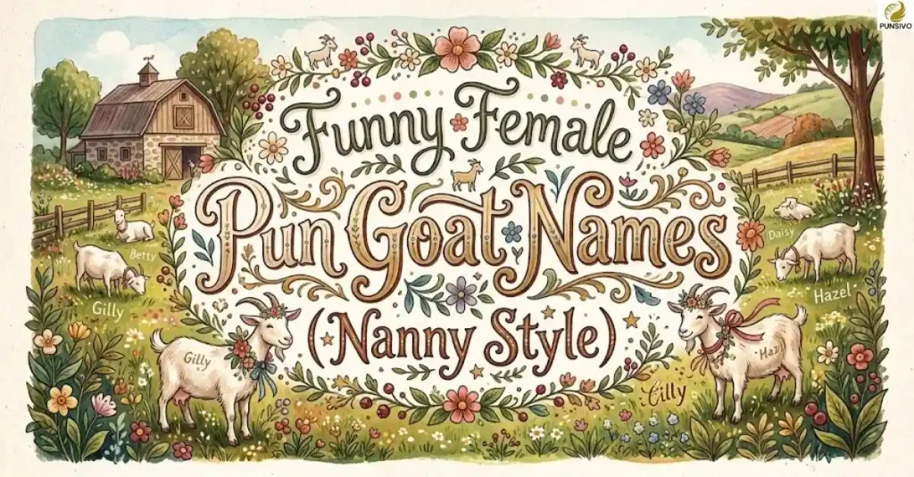 Funny Female Pun Goat Names (Nanny Style)