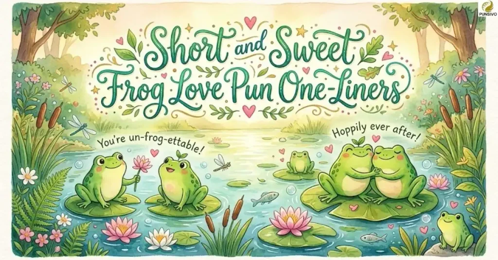 short-and-sweet-frog-love-pun-one-liners Short and Sweet Frog Love Pun One-Liners