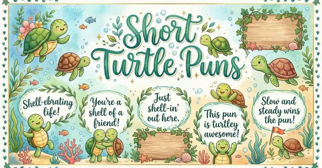 Short Turtle Puns