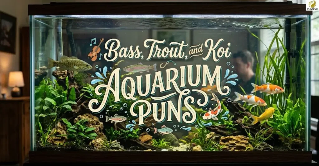 Bass, Trout, and Koi Aquarium Puns