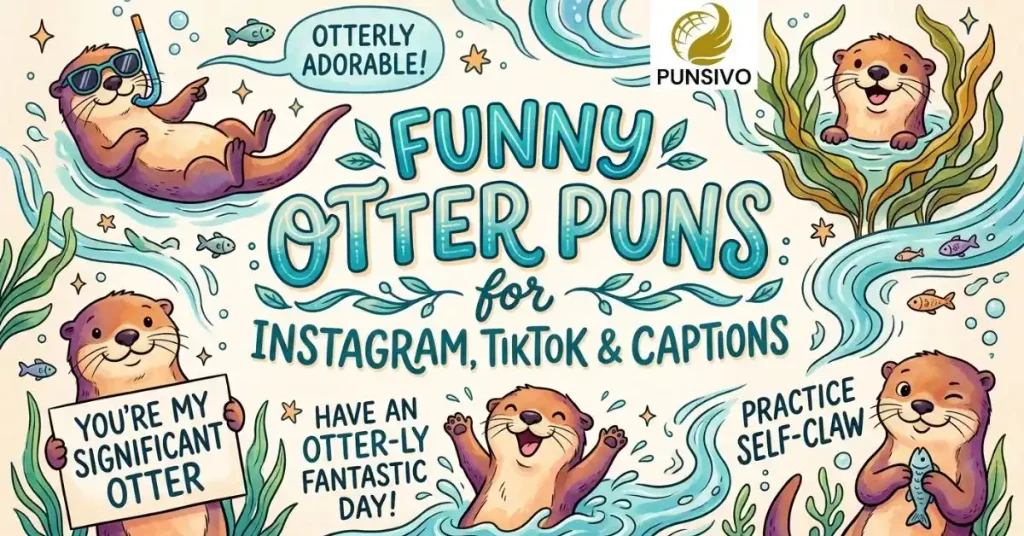 Funny Otter Puns for Instagram, TikTok & Captions