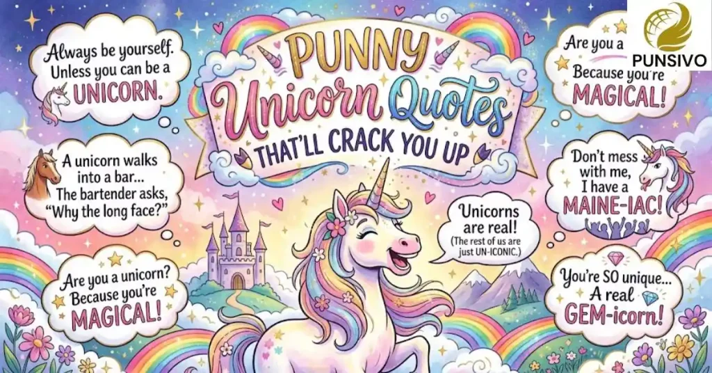 Punny Unicorn Quotes That'll Crack You Up