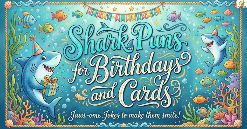Shark Puns for Birthdays and Cards