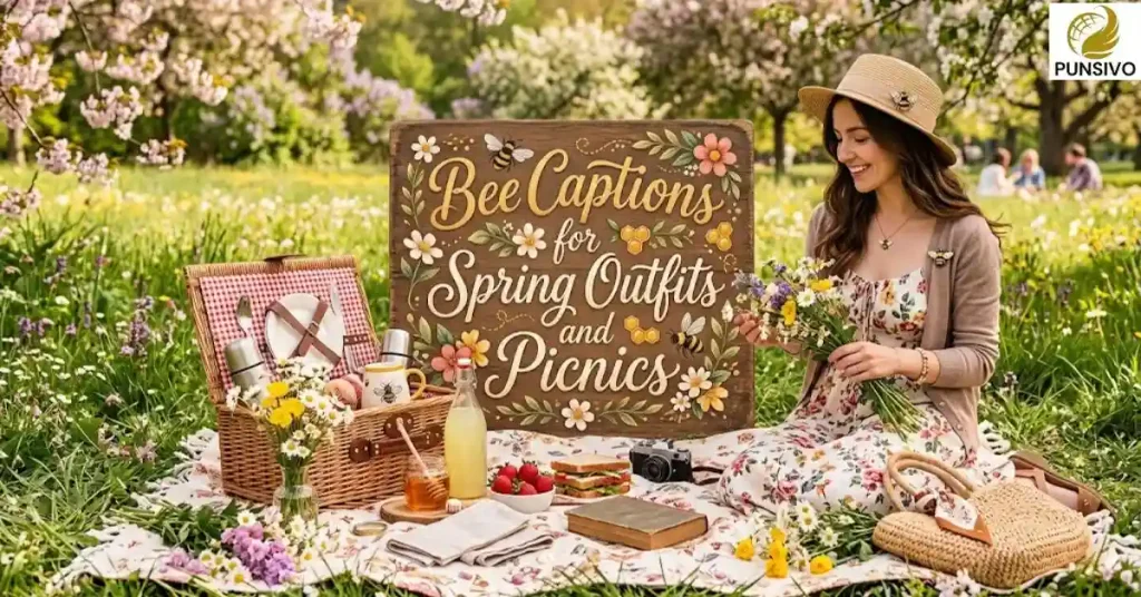Bee Captions for Spring Outfits and Picnics