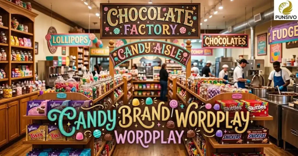 Chocolate Factory, Candy Aisle and Candy Brand Wordplay