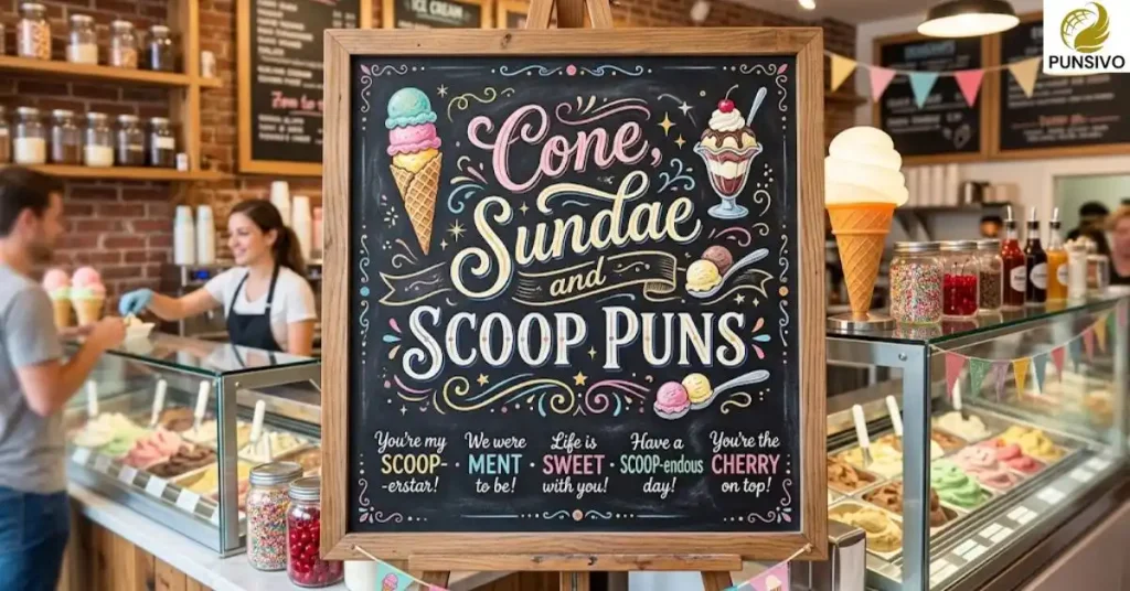 Cone, Sundae and Scoop Puns