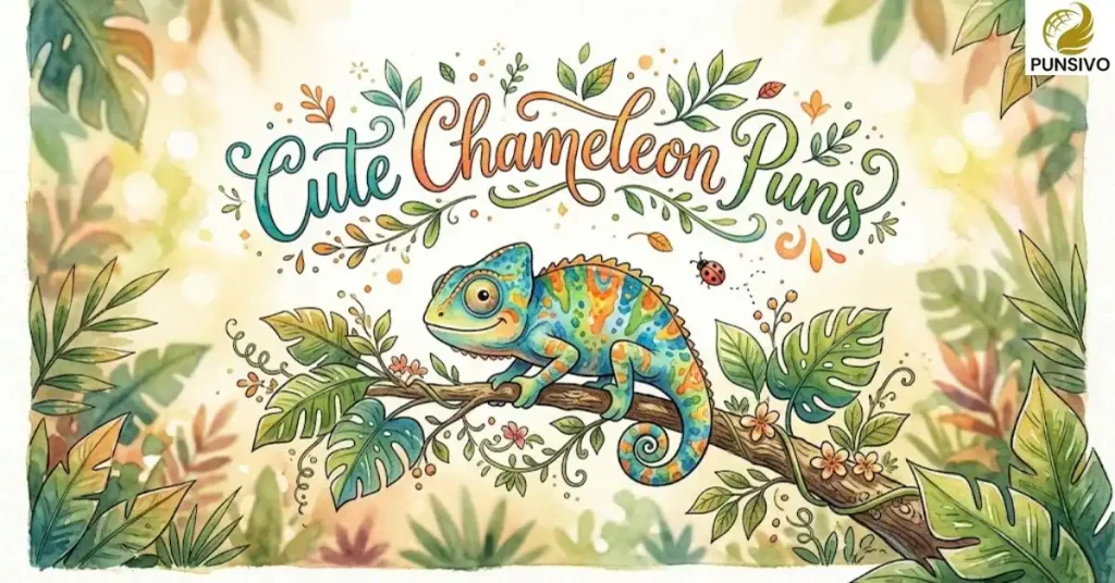 Cute Chameleon Puns