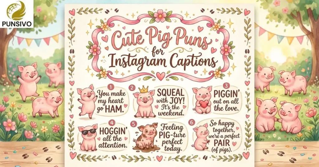 Cute Pig Puns for Instagram Captions