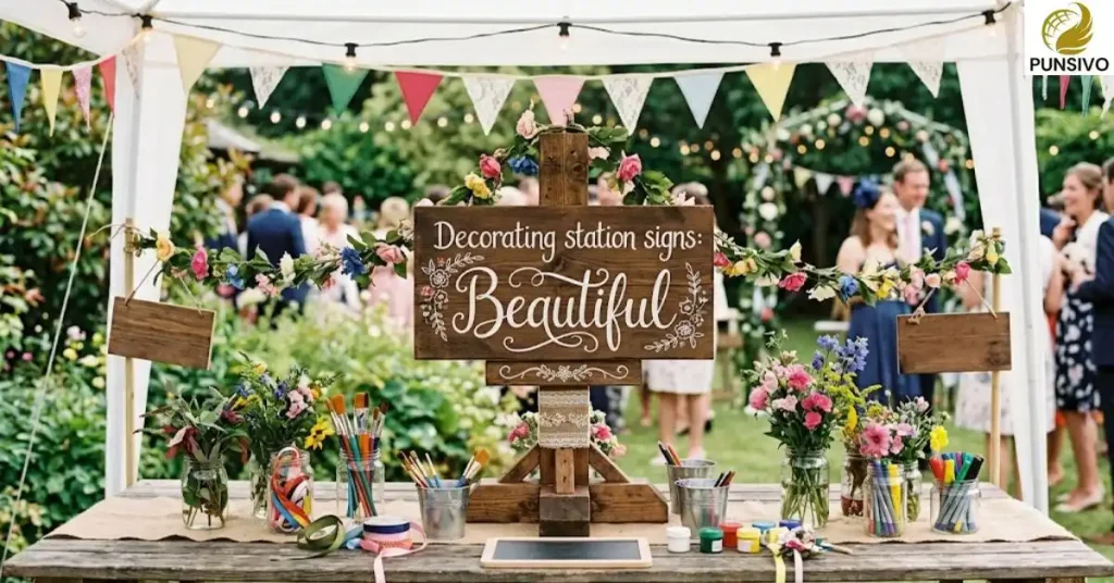 Decorating station signs: