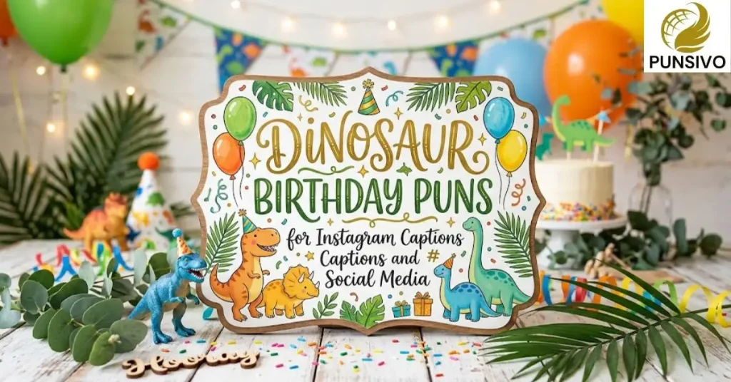Dinosaur Birthday Puns for Instagram Captions and Social Media