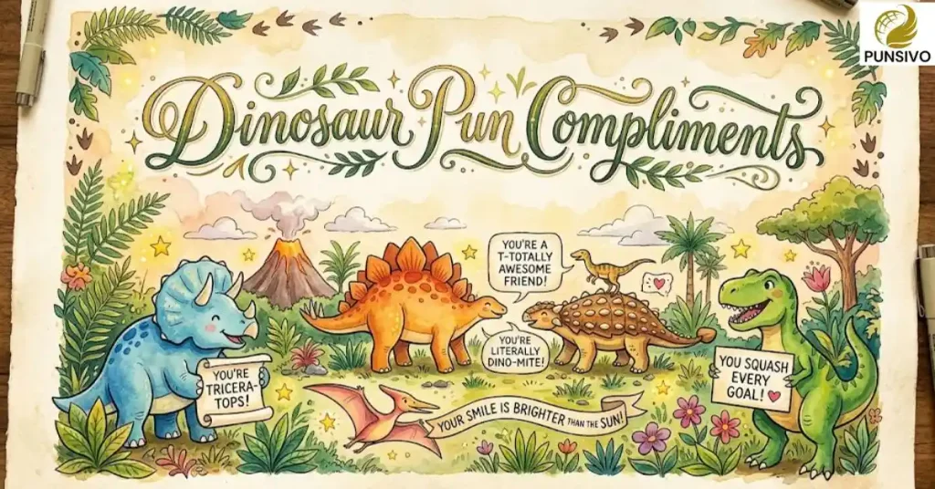 Dinosaur Pun Compliments