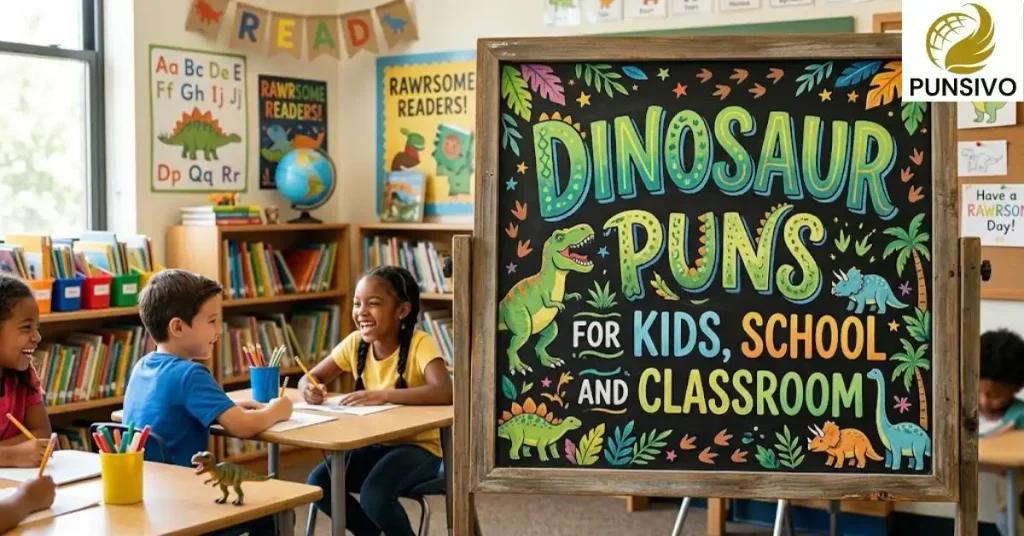 Dinosaur Puns for Kids, School and Classroom