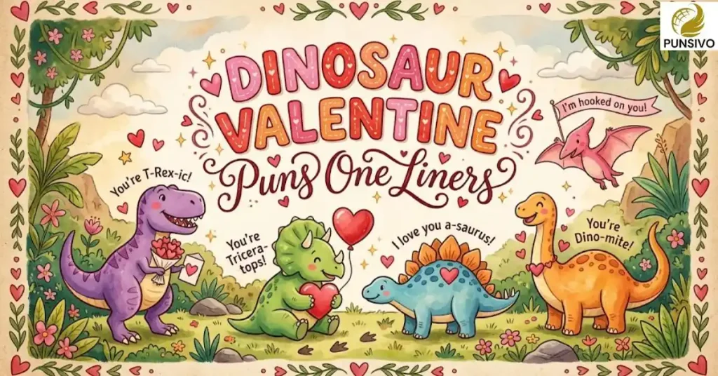 Dinosaur Valentine Puns One Liners