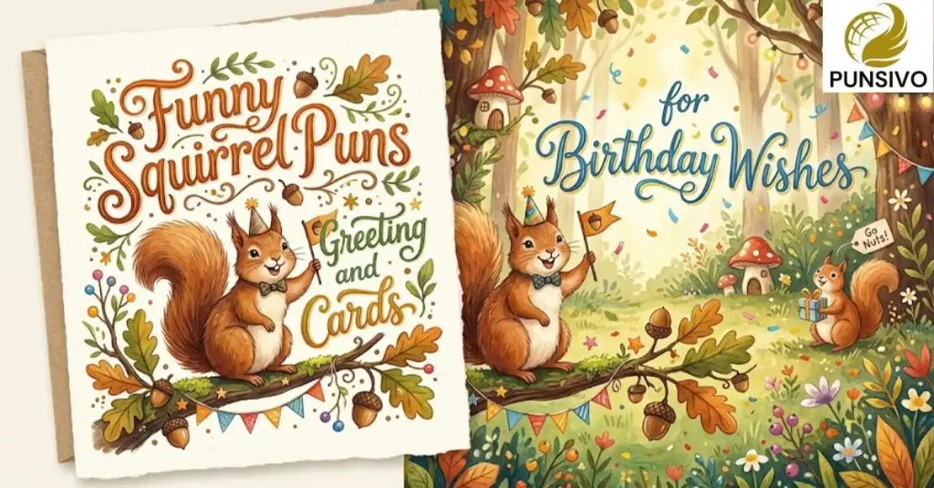 Funny Squirrel Puns for Birthday Wishes and Greeting Cards