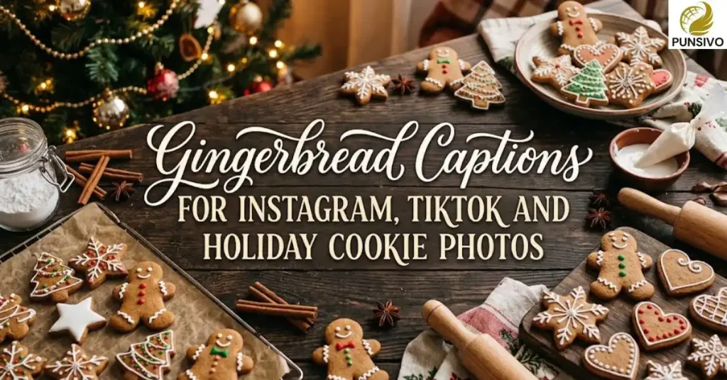 Gingerbread Captions for Instagram, TikTok and Holiday Cookie Photos