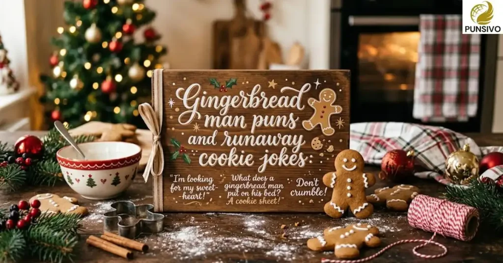 Gingerbread man puns and runaway cookie jokes: