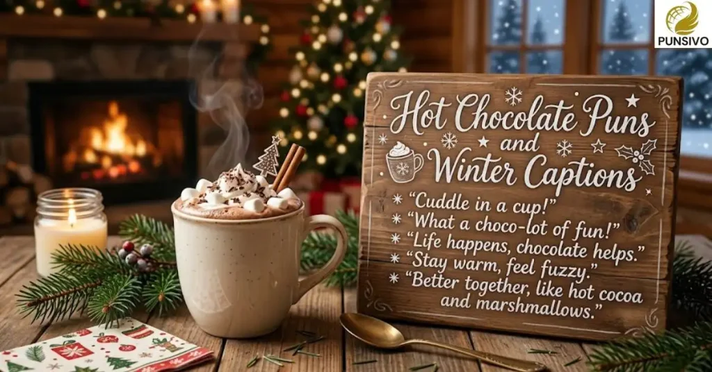 Hot Chocolate Puns and Winter Captions