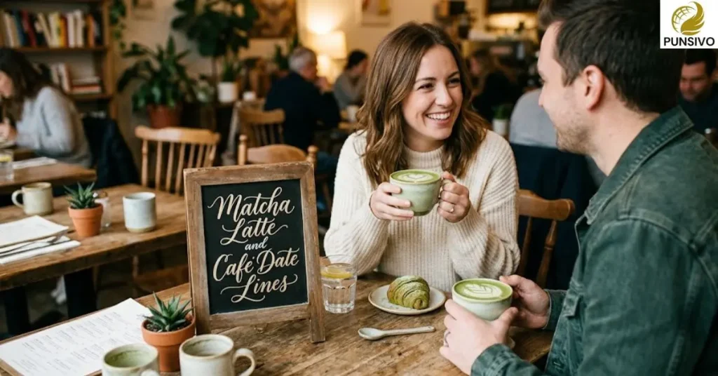 Matcha Latte and Cafe Date Lines