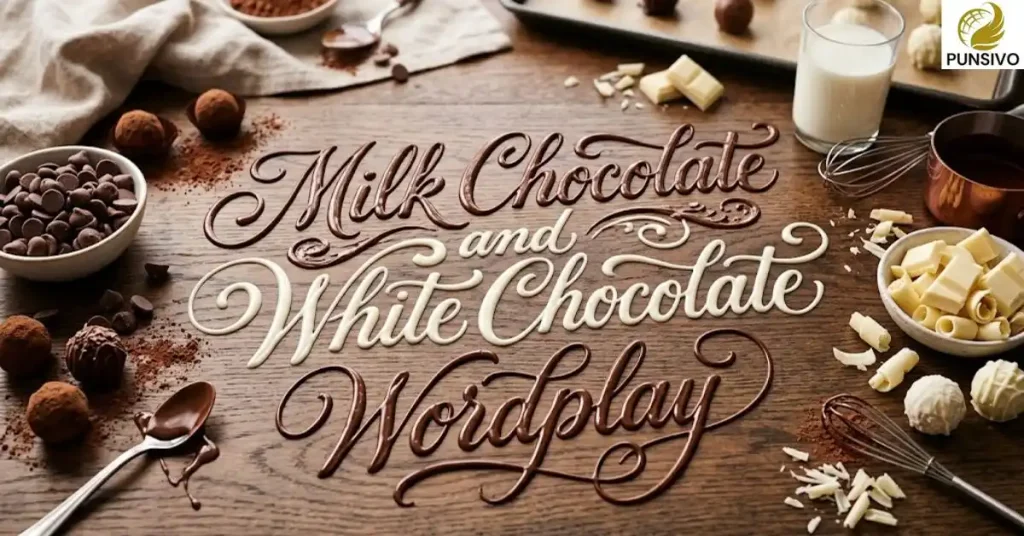 Milk Chocolate and White Chocolate Wordplay