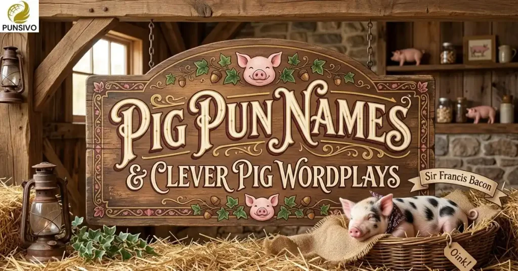 Pig Pun Names & Clever Pig Wordplays