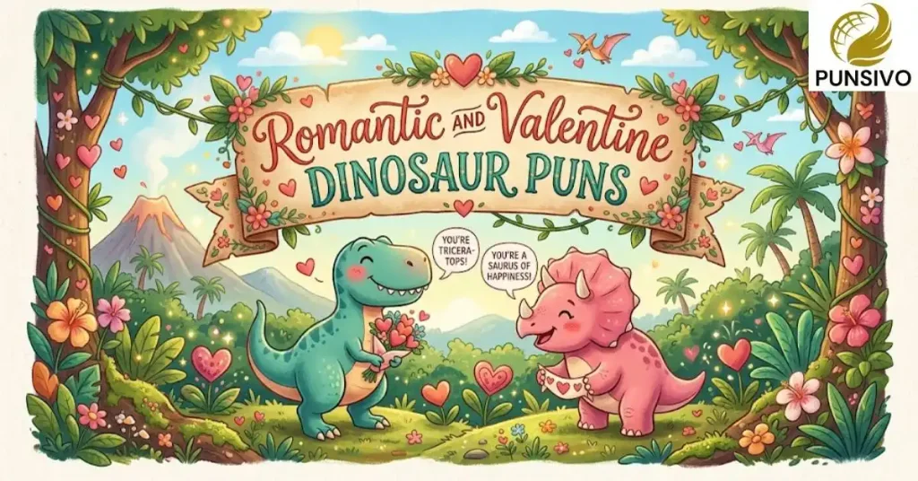 Romantic and Valentine Dinosaur Puns