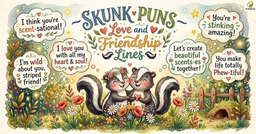 Skunk Puns — Love and Friendship Lines