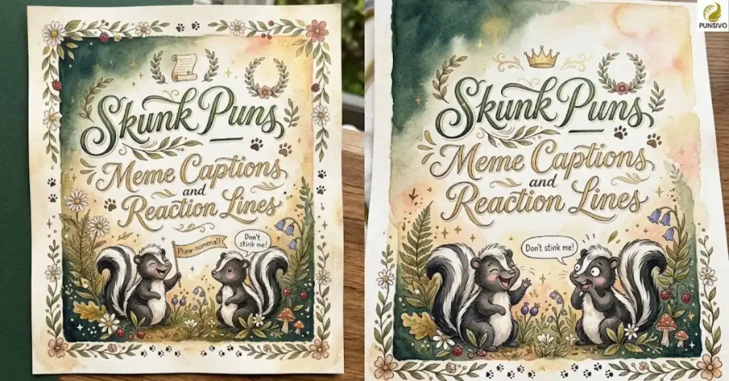 Skunk Puns — Meme Captions and Reaction Lines