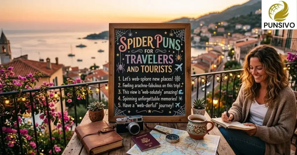 Spider puns for travelers and tourists