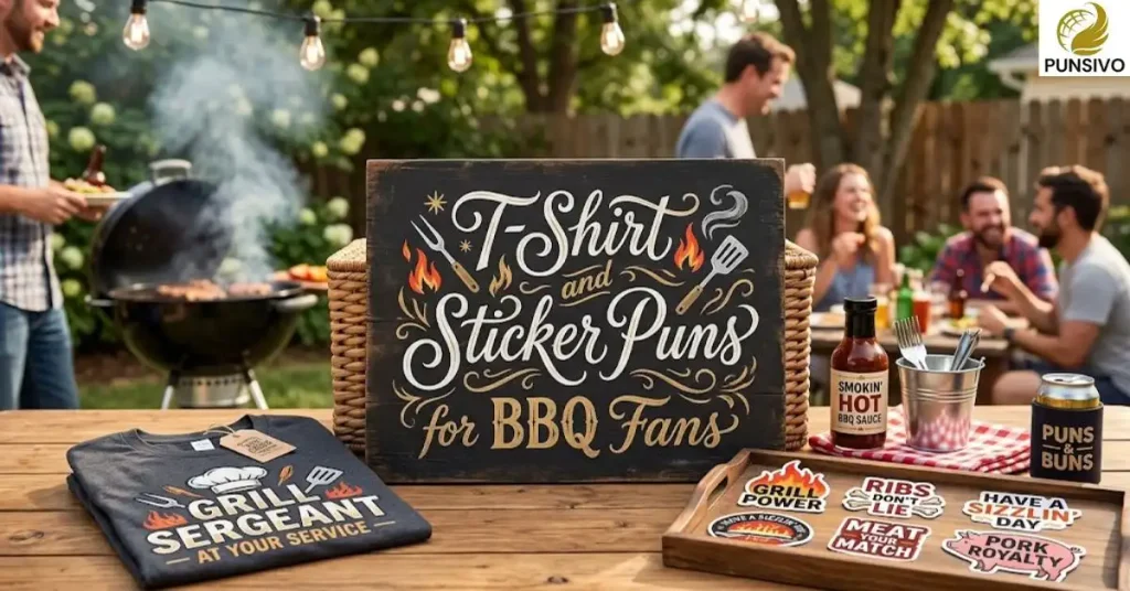 T-Shirt and Sticker Puns for BBQ Fans
