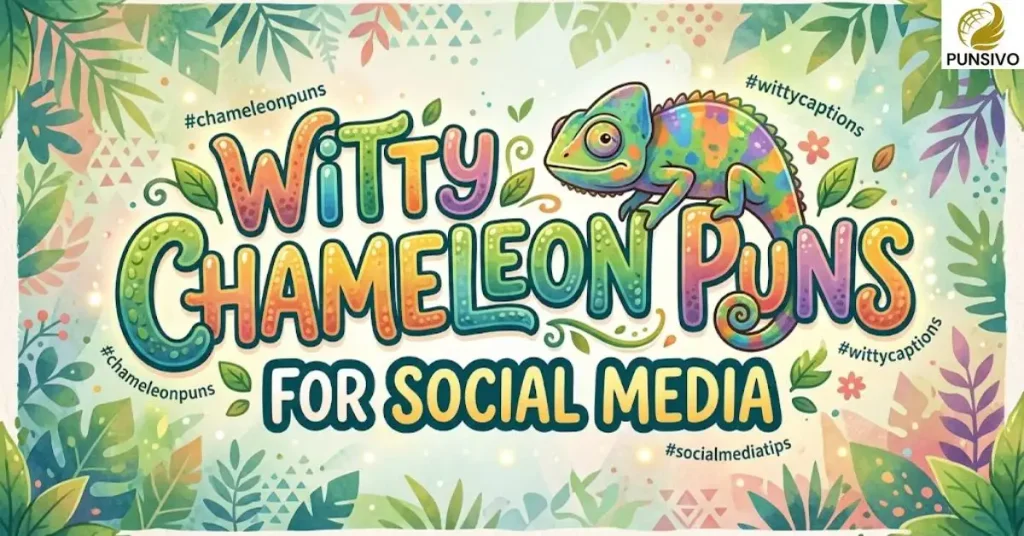 Witty Chameleon Puns for Social Media